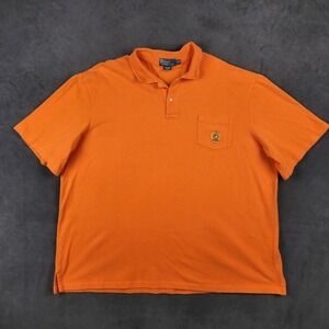 Polo Ralph Lauren Polo Shirt Mens 3XL Tall Orange Short Sleeve Crest Pocket